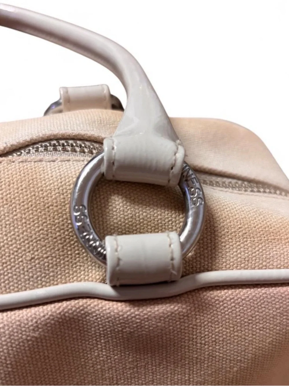 Vintage Lulu Guinness Pink Mosaic Rose Satchel